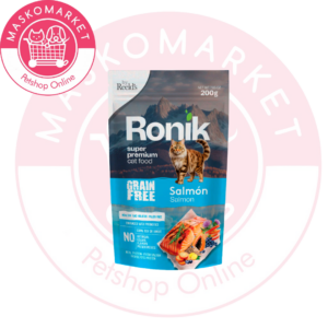 RONIK GATO SABOR SALMON, COMIDA HUMEDA POR 200 GR.